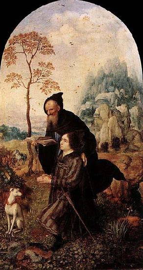 Jan Gossaert Mabuse St Anthony with a Donor